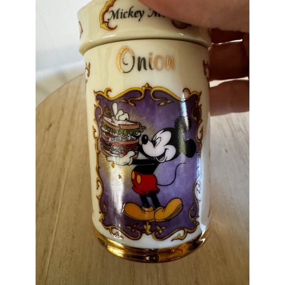 Lenox 1995 Walt Disney Spice Jar Collection Mickey Mouse Onion - Picture 2 of 5